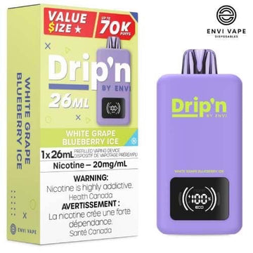 Drip’n 70k White Grape Blueberry Ice 20mg/ml disposable (Provincial)