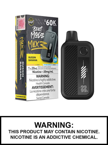 Flavour Beast Mode Max3 Bussin Banana Iced 60k 20mg/ml disposable (Provincial)