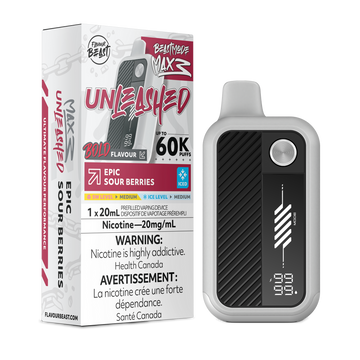 Flavour Beast Mode Max3 Unleashed Epic Sour Berries Iced 60k 20mg/ml disposable (Provincial)