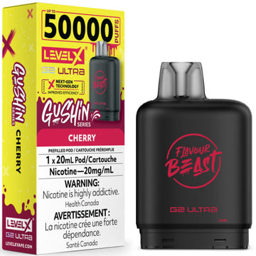 Flavour Beast Gushin Ultra G2 50k cherry Level X pod 20mg (Provincial)