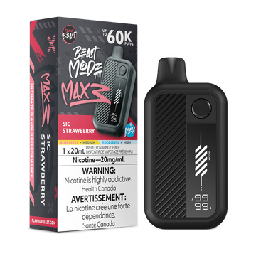 Flavour Beast Mode Max3 Sic Strawberry Iced 60k 20mg/ml disposable (Provincial)