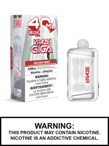 Kraze Giga 150k Holiday Mint 20mg/ml disposable (Provincial)