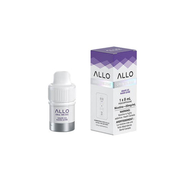 Allo Ultra 10K Hybrid Grape ice  Pre-filled Pods 20mg/mL (Provincial)