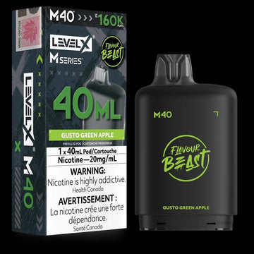Flavour Beast M Series 160K Gusto Green Apple Level X pod 20mg (Provincial)