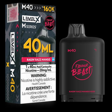 Flavour Beast M Series 160K Ragin Razz Mango Iced Level X pod 20mg (Provincial)