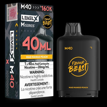Flavour Beast M Series 160K Mad Mango Peach  Level X pod 20mg (Provincial)
