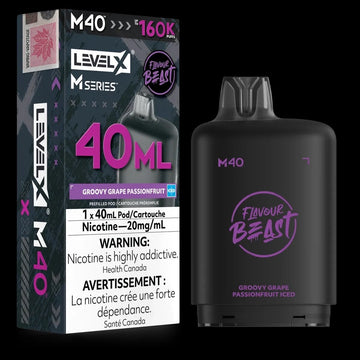 Flavour Beast M Series 160K Groovy Grape Passionfruit Iced Level X pod 20mg (Provincial)
