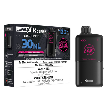 Flavour Beast M Series Starter Kit Trippin Triple Berry Iced 120k  Level X pod 20mg (Provincial)