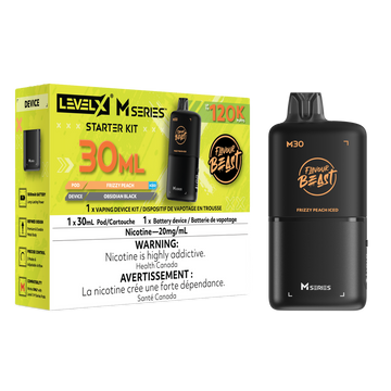 Flavour Beast M Series Starter Kit Frizzy Peach Iced 120k  Level X pod 20mg (Provincial)
