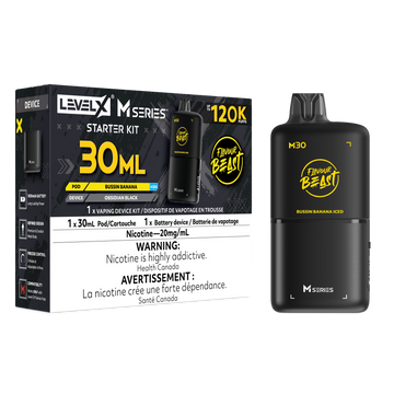 Flavour Beast M Series Starter Kit Bussin Banana Iced 120k  Level X pod 20mg (Provincial)