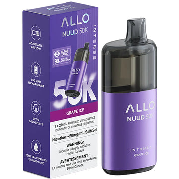 Allo Nuud 50k Grape ice Disposable 20mg/mL (Provincial )