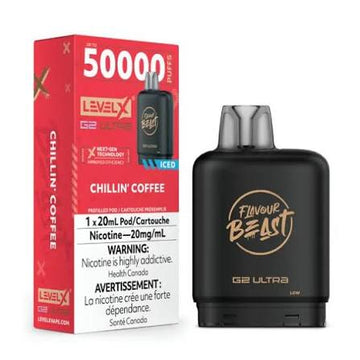 Flavour Beast Boost G2 50k Chillin Coffee Iced Level X 20mg pod (Provincial)