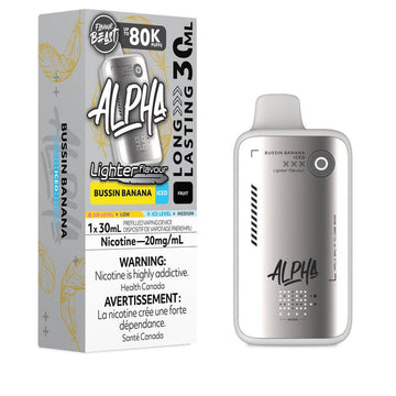 Flavour Beast Alpha Lighter 80k Bussin Banana Iced 20mg/30mL disposable (Provincial)