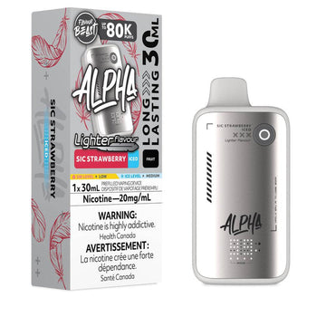 Flavour Beast Alpha Lighter 80k Sic Strawberry Iced 20mg/30mL disposable (Provincial)
