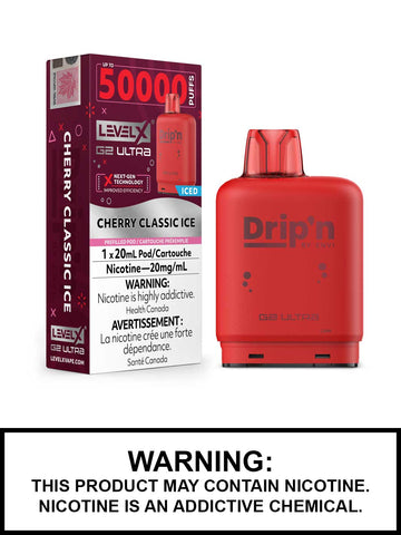 Drip’n G2 50k Cherry Classic Ice Level X Ultra pod 20mg (Provincial)
