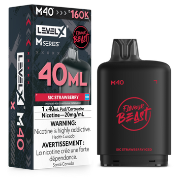 Flavour Beast M Series 160K Sic Strawberry Iced Level X pod 20mg (Provincial)