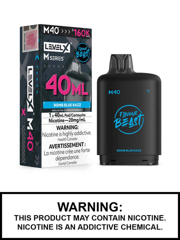 Flavour Beast M Series 160K Bomb Blue Razz Level X pod 20mg (Provincial)