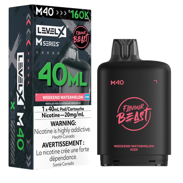 Flavour Beast M Series 160K Weekend Watermelon Iced Level X pod 20mg (Provincial)