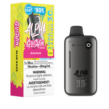 Flavour Beast Alpha Gushin Blue Razz  80k 20mg/ml disposable (Provincial)
