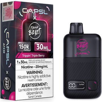 Capsl x Flavour Beast 150k Trippin’ Triple Berry 20mg/30ml Disposable (Provincial)