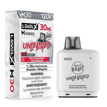 Flavour Beast Unleashed LevelX M series Epic Strawberry Watermelon Iced 120k 20mg 30ml (Provincial)