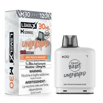 Flavour Beast Unleashed LevelX M series Epic Peach Mango Iced 120k 20mg 30ml (Provincial)
