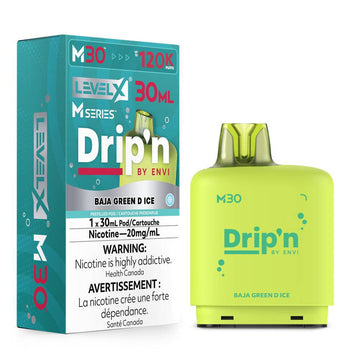Drip’n LevelX M Series Pod Baja Green D Ice 120k 20mg 30ml (Provincial)