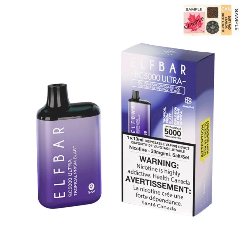 Elfbar Ultra BC5000 Jetables à prisme tropical 20 mg/ml 