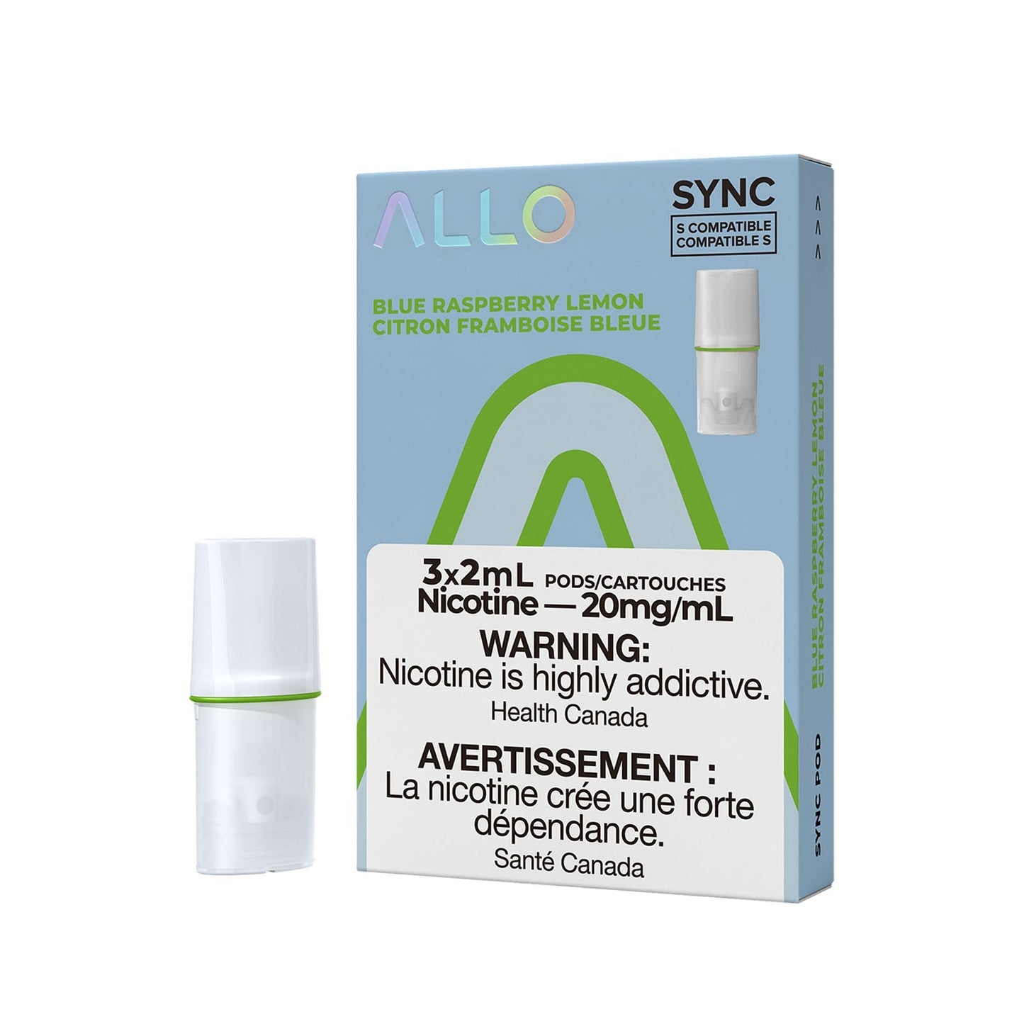 Allo Sync Hit Framboise Bleue Citron 20 mg