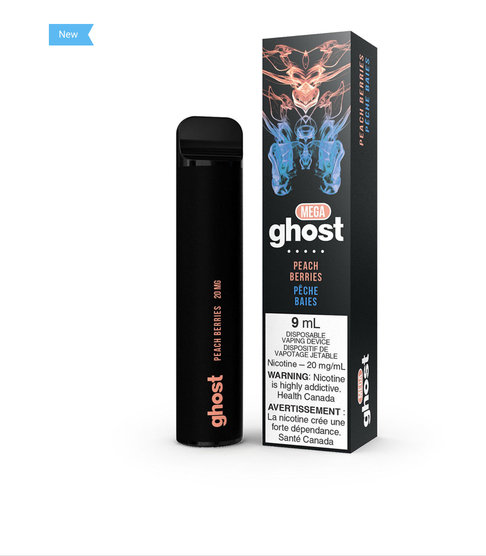 Ghost mega peach berries 20mg/ml disposable