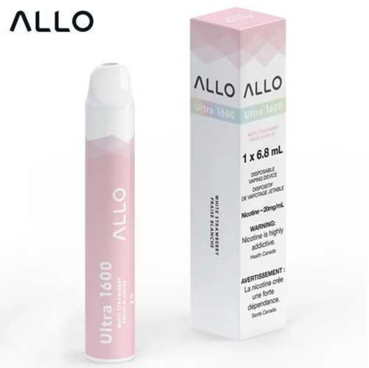 Allo 1600 white strawberry 20mg/ml disposable vape