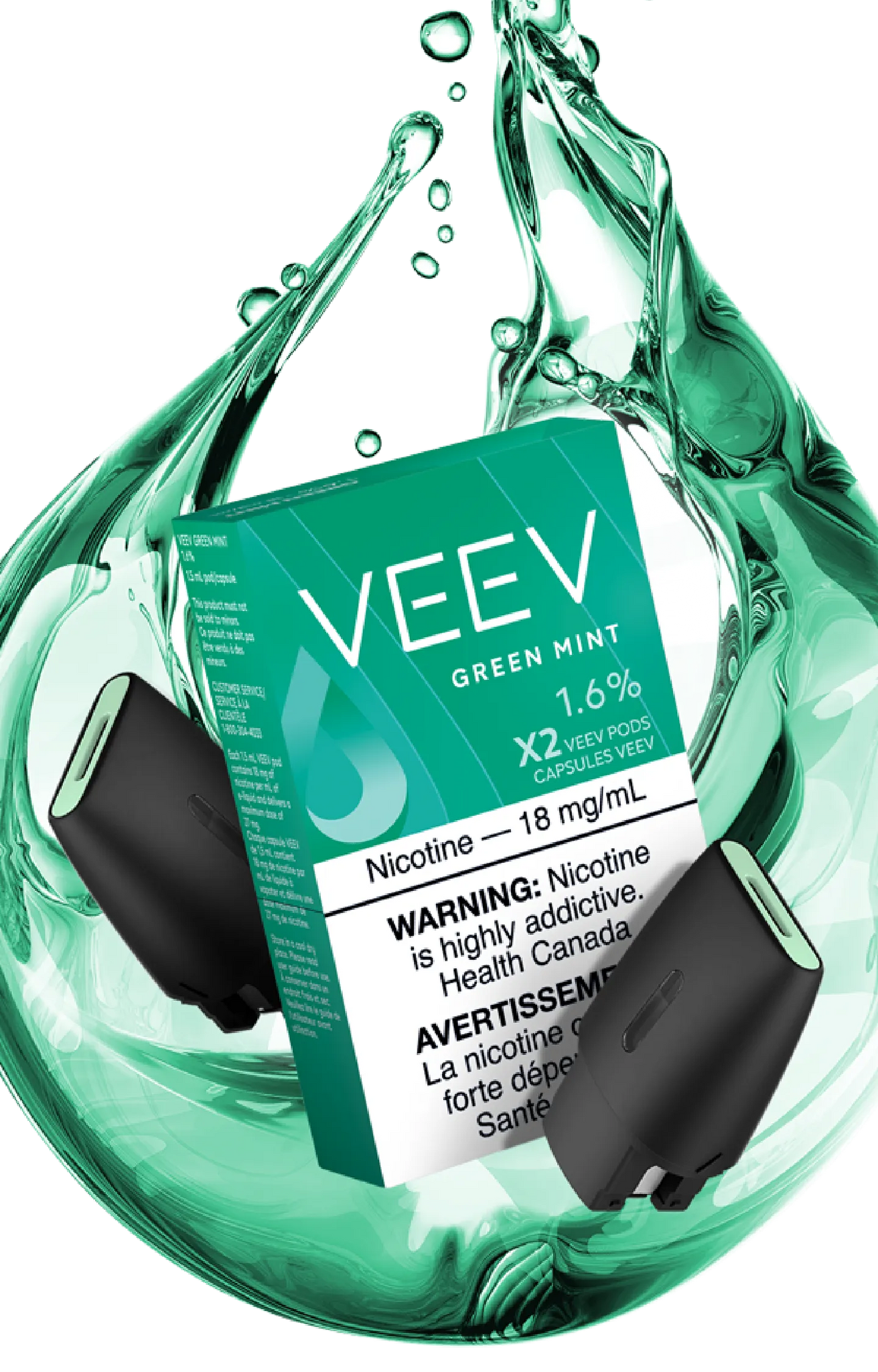 Veev epod Green Mint 18mg/ml (Provincial)