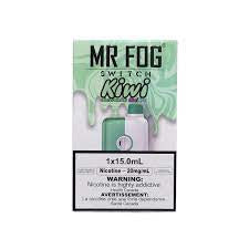 Mr Fog 5500 Switch Kiwi Watermelon Acai Ice Disposable Vape Rechargeable (Provincial)