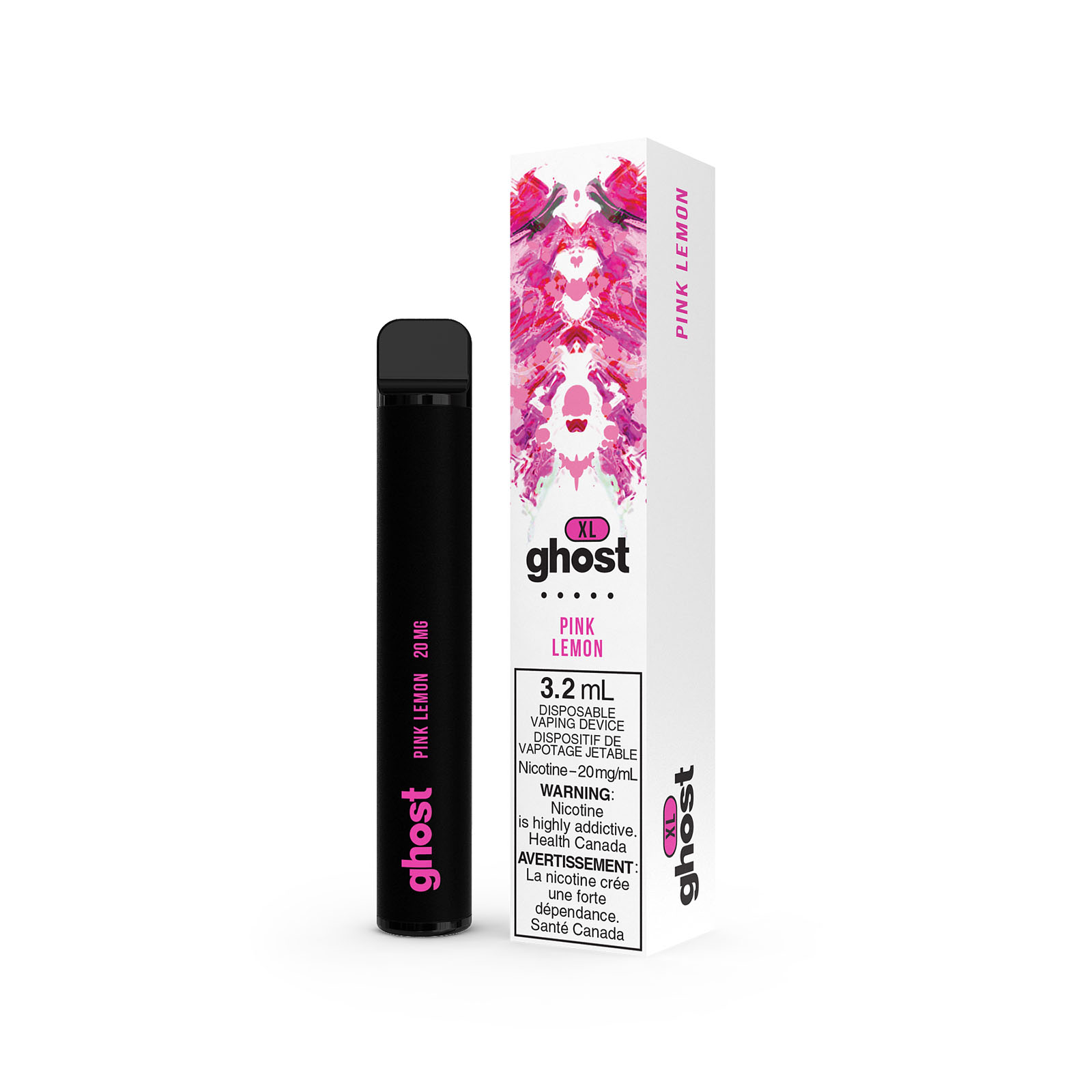 Ghost xl rose citron 3,2 ml jetable