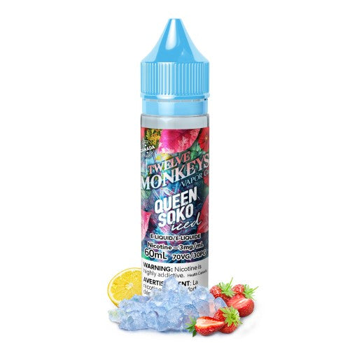 Twelve monkeys e liquid queen soko iced 3mg/60mL