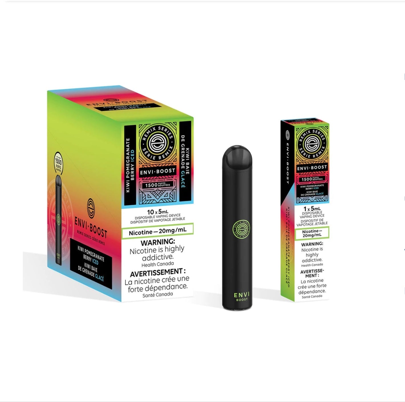 Envi Boost Kiwi Pomegranate Berry Iced 20mg/ml disposable