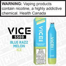 Vice 5500 Blue razz melon ice 20mg/ml disposable – Vape Palace