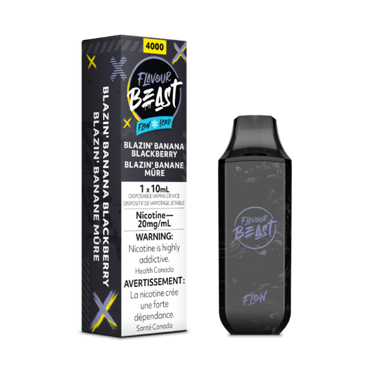 Flavour beast flow 4000 Blazin’ banana blackberry iced 20mg/ml disposable