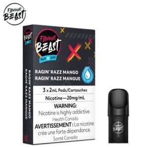 Flavour beast ragin razz mango 20mg pods