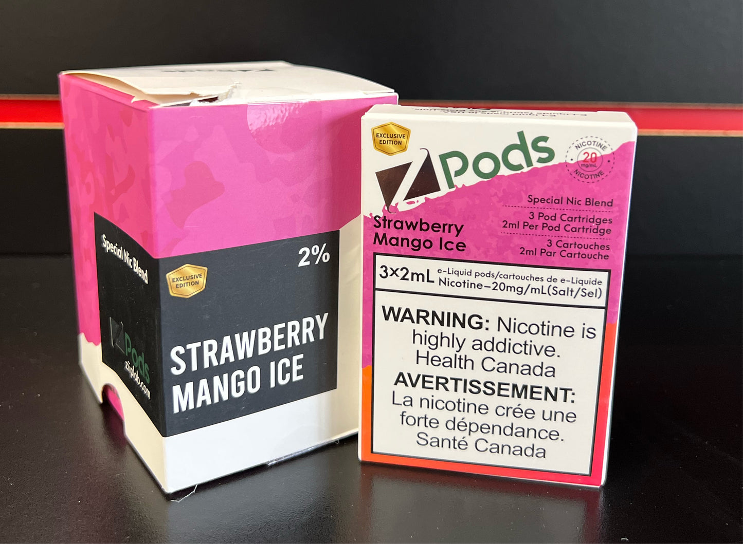 Z pods fraise mangue glace