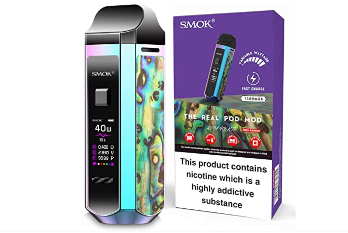 Smok rpm40 pod mod kit prism rainbow