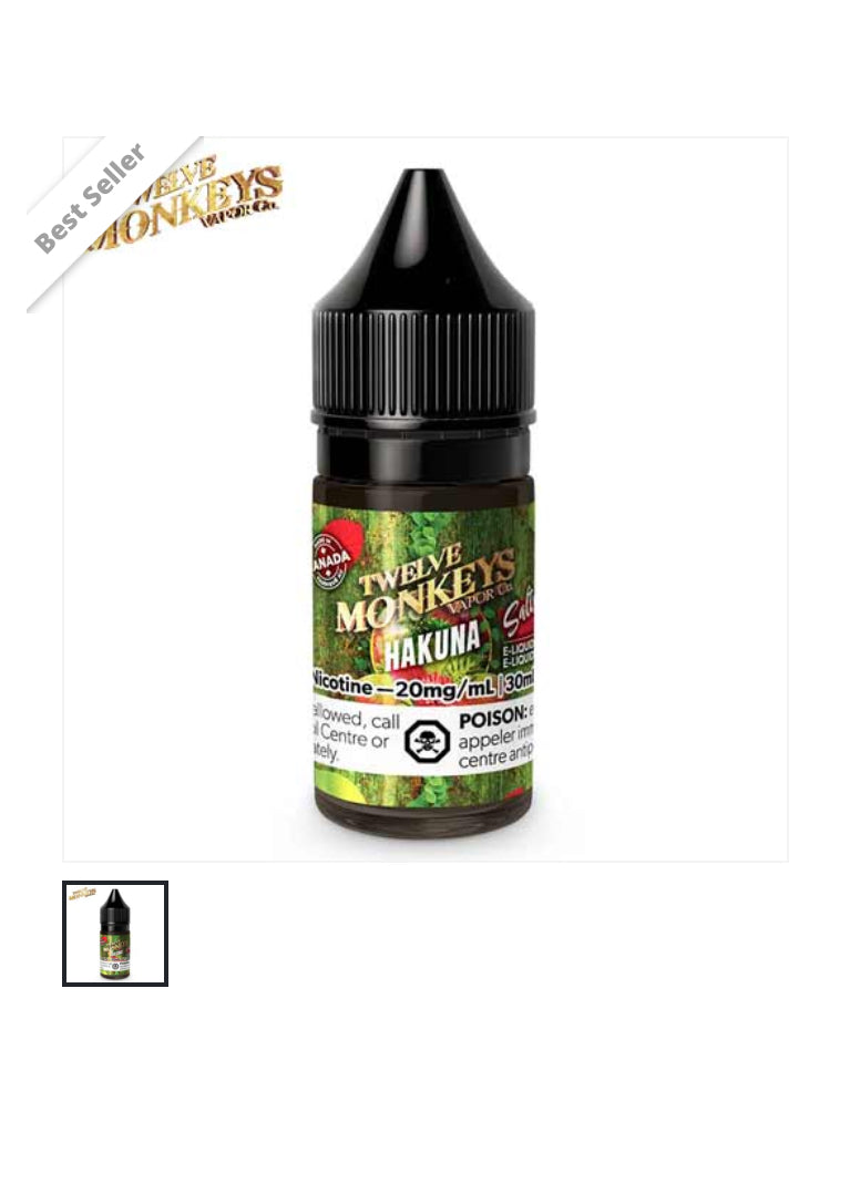 Twelve Monkeys e liquid (Hakuna) 20mg/30mL