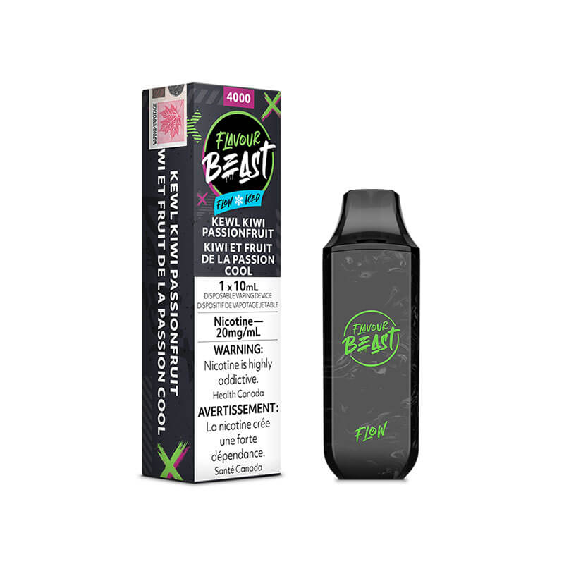 Saveur bête flow 4000 Kewl kiwi passionfruit ice 20mg/ml jetable