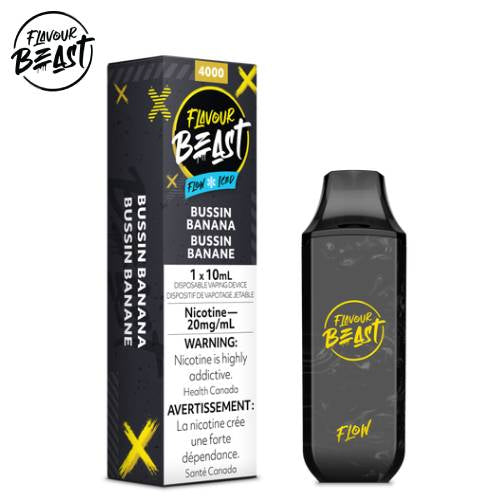 Saveur bête flow 4000 Bussin banane glacée 20 mg/ml jetable