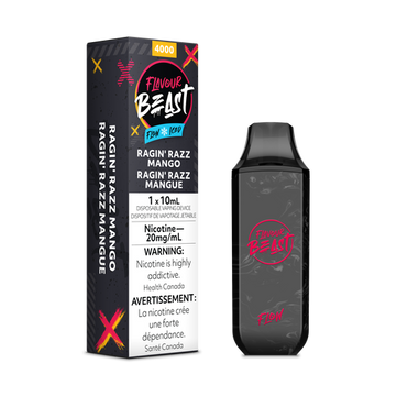 Flavour beast flow 4000 Ragin Razz Mango Iced 20mg/ml disposable (Provincial)