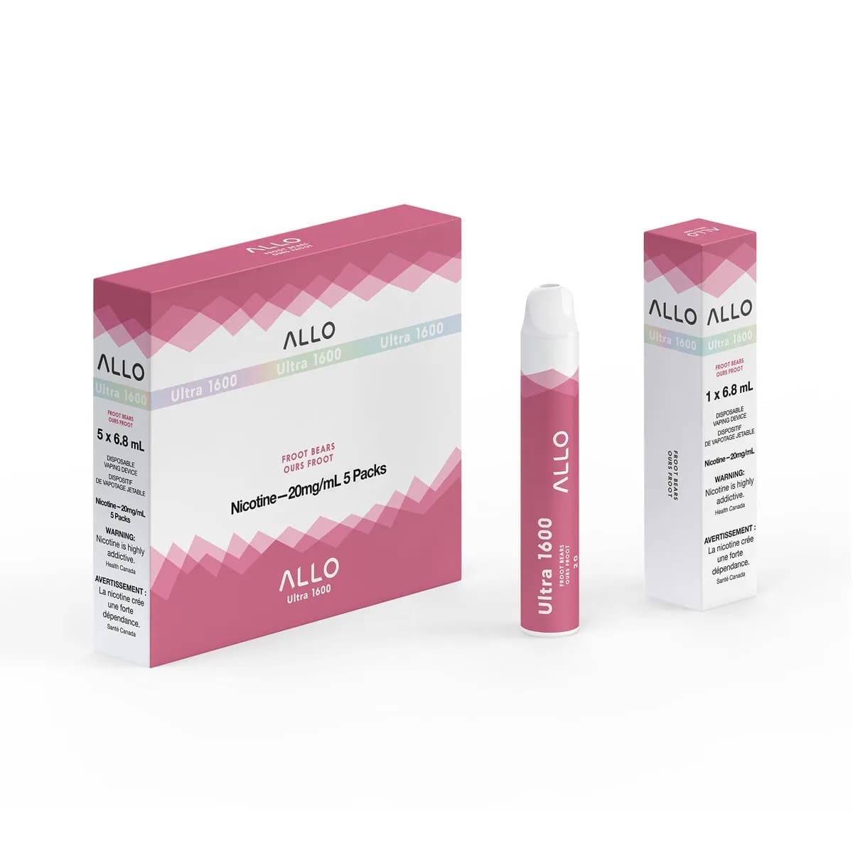 Allo 1600 froot bears 20mg/ml disposable