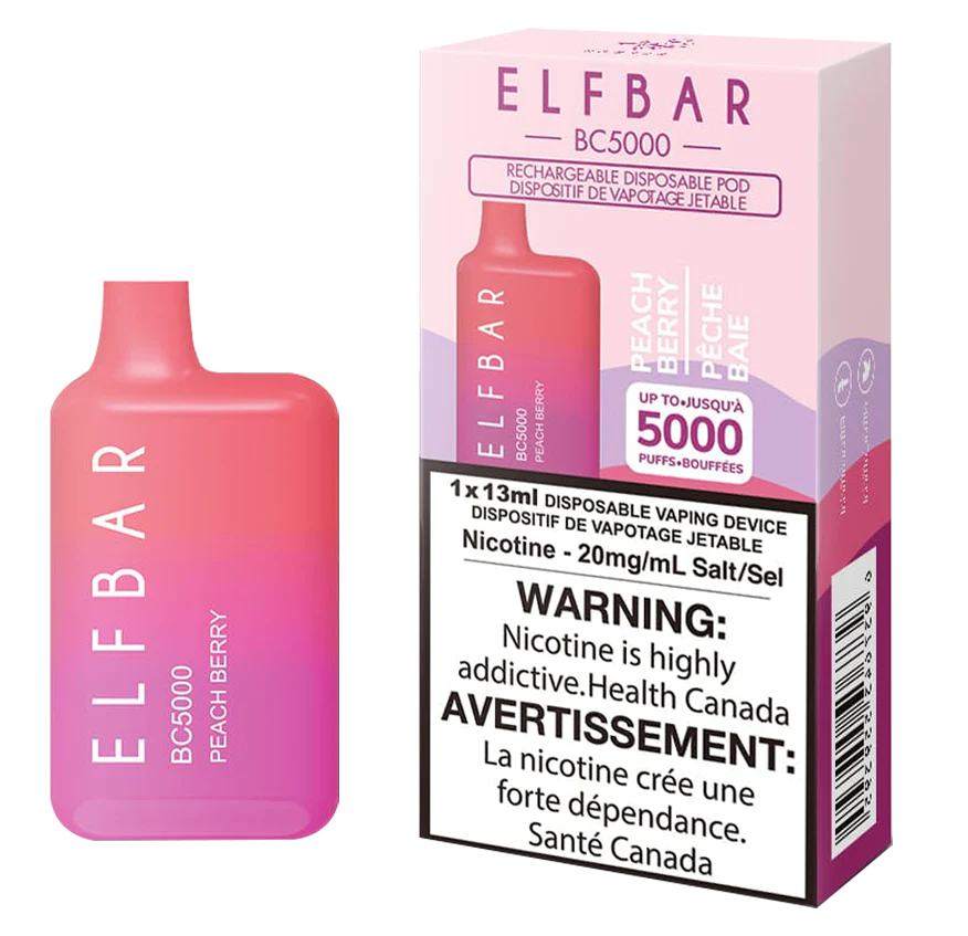 Elfbar BC5000 Pêche aux baies 20 mg/ml jetable