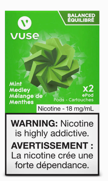 Vuse epod mélange de menthe 18 mg/ml pack de 2