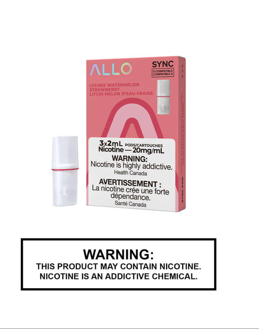 Allo sync pods lychee watermelon strawberry 20mg