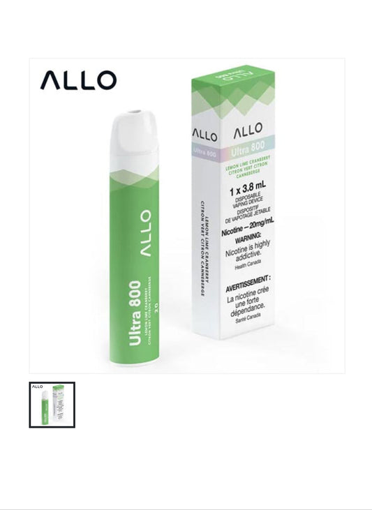 Allo 800 lemon lime cranberry 20mg/ml disposable